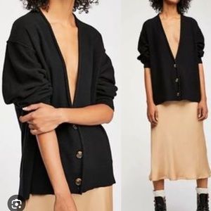 Free People Schoolboy Cashmere Cardigan